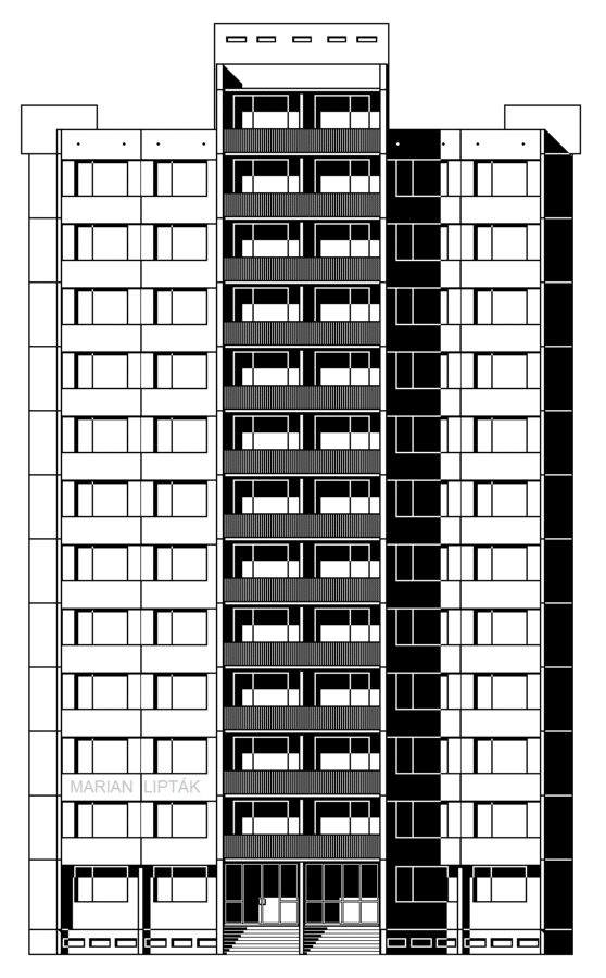 Architektonický pohled – hlavní průčelí